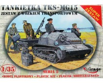 Mirage 1:35 WWII Tankette TKS-MG15 With Trailer