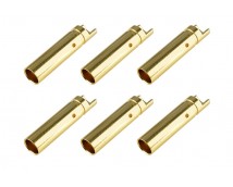 Corally 4mm Female Gold Plated Ultra Low Resistance Connector 6pcs