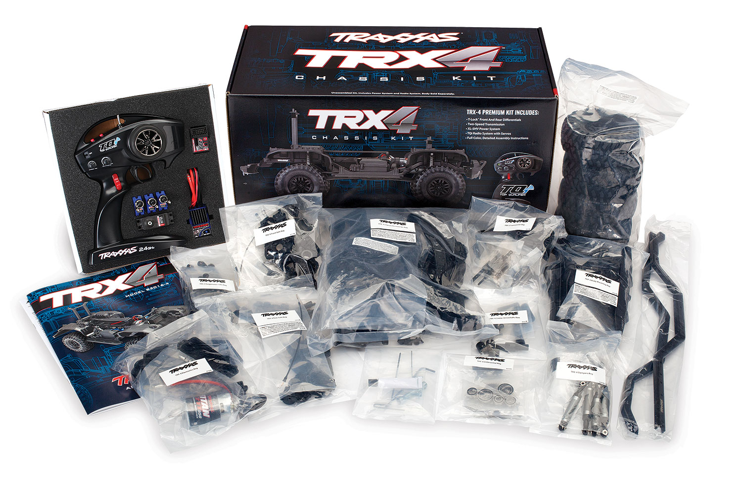 Traxxas TRX-4 KIT Crawler incl. TQi Zender/servo`s/ESC. (excl. body, accu en lader)