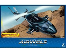 Aoshima 063521 Airwolf Bell 222  AW-01 Clear Body Version 1:48