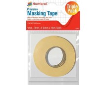 Humbrol Flexible Masking Tape 3 pack: 1mm, 3mm, 6mm op rol 18meter      AG5109