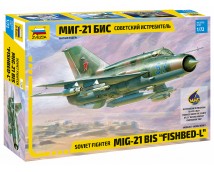 Zvezda 1:72 MIG-21 BIS Fishbed-L Soviet Fighter      7259