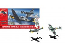 Airfix A50194 Spitfire Mk.Vc and Messerschmitt Bf109F-4 DOGFIGHT DOUBLES incl lijm, verf en kwasten