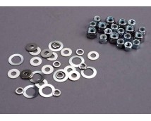 Nut set, lock nuts (3mm (11) and 4mm(7)) & washer set, TRX1252