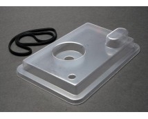 Radio box lid (clear)/ rubber gasket (1) (for use with remot, TRX1571X