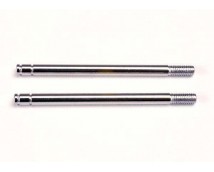 Shock shafts, steel, chrome finish (long) (2), TRX1664
