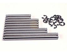 Suspension pin set, hard chrome (w/ E-clips), TRX1939