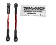 Turnbuckles, aluminum (red-anodized), toe links, 61mm (2)(as, TRX2336X