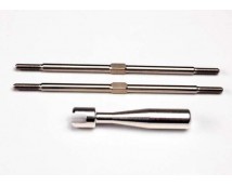 Turnbuckles, titanium 94mm (front tie rods) (2)/ billet alum, TRX2338X