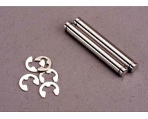 Suspension pins, 23mm hard chrome (2)/ E-clips (4), TRX2635