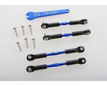 Turnbuckles, aluminum (blue-anodized), camber links, front,, TRX3741A