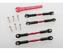Turnbuckles, aluminum (red-anodized), camber links, front, 3, TRX3741X