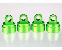 Shock caps, aluminum (green-anodized) (4) (fits all Ultra Sh, TRX3767G