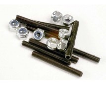 Set (grub) screws, 3x25mm (8)/ 3mm nylon locknuts (8), TRX3962