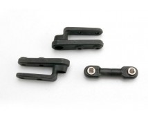 Servo horns, steering (2)/ steering link (3x12mm threaded ro, TRX3968