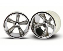 TRX Pro-Star chrome wheels (2) (rear) (for 2.2 tires), TRX4172