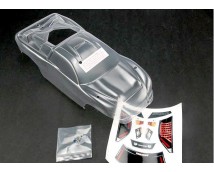 Body, Nitro Rustler (clear, requires painting)/window, grill, TRX4412