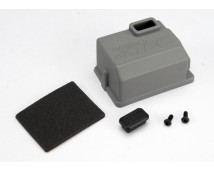 Cover, Receiver (1)/x-tal access rubber plug/adhesive foam c, TRX4821