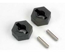 Wheel hubs, hex (2)/ axle pins (2.5x12mm) (2), TRX4954