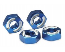 Wheel hubs, hex, 6061-T6 aluminum (blue) (4)/ axle pins (2.5, TRX4954X