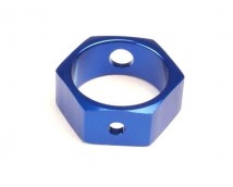 Brake adapter, hex aluminum (blue) (use with HD shafts), TRX4966X