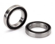 Ball bearing, black rubber sealed, stainless (17x26x5) (2)