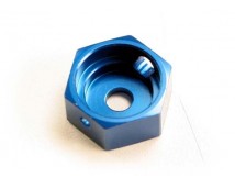 Brake adapter, hex aluminum (blue) (for T-Maxx steel constan, TRX5165