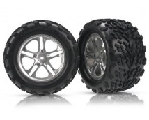 Tires & wheels, assembled, glued (Split-Spoke satin-finish w, TRX5174A