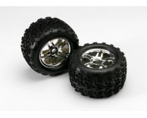 Tires & wheels, assembled, glued (SS (Split Spoke) chrome wh, TRX5174R