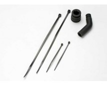 Pipe coupler, molded (black)/ exhaust deflecter (rubber, bla, TRX5245X