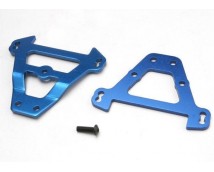 Bulkhead tie bars, front & rear (blue-anodized aluminum), TRX5323