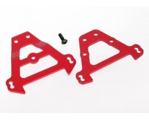 Bulkhead tie bars, front & rear (red-anodized aluminum), TRX5323R