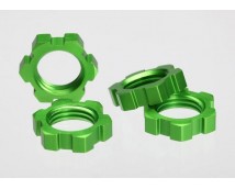 Wheel nuts, splined, 17mm (green-anodized) (4), TRX5353A