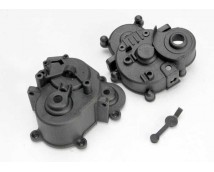 Gearbox halves (front & rear)/ rubber access plug/ shift det, TRX5391