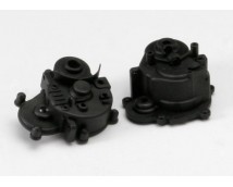 Gearbox halves (front & rear)/ rubber access plug/ shift det, TRX5391R