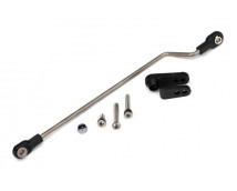 Rudder pushrod, assembled/ servo horn/ 3x18mm BCS (stainless, TRX5781