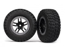 Tires & wheels, assembled, glued (SCT Split-Spoke, black, sa, TRX5883