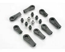 Plastic rod ends (8) (1/6 and 1/5 scale)/ hollow ball connec, TRX6076