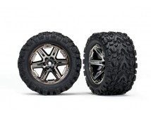 Tires & wheels, assembled, glued (2.8) (RXT black chrome wheels, Talon Extreme, TRX6774X