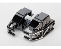 Bumper, front (black chrome) (left & right), TRX6935