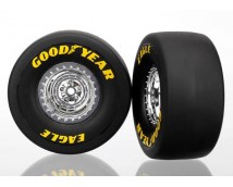 Tires & Wheels, Assembled, Glued (Chrome Wheels, Slick Tires (S1 Compound), Foam Inserts) (Rear) (2)