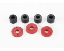 Piston, damper (2x0.5mm hole, red) (4)/ travel limiters (4), TRX7067