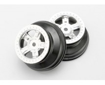 Wheels, SCT satin chrome, beadlock style, dual profile (1.8, TRX7072