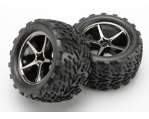Tires and wheels, assembled, glued (Gemini black chrome whee, TRX7174A