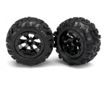 Tires and wheels, assembled, glued (Geode black, beadlock style wheels, Canyon A