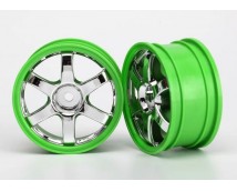 Wheels, Volk Racing TE37 (chrome/green) (2), TRX7374