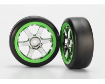Tires and wheels, assembled, glued (Volk Racing TE37 chrome/, TRX7375