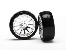 12-Sp Chrm Wheels, Slick Tires Tires & W, TRX7573