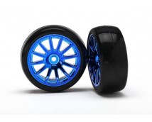 12-Sp Blue Wheels, Slick Tires Tires & W, TRX7573R