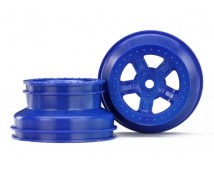 Wheels, SCT blue, beadlock stye, dual profile (1.8' inner, 1, TRX7673